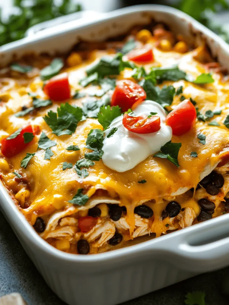 In the world of weeknight dinners, few dishes can rival the simplicity and satisfaction of a Chicken Burrito Casserole. This one-dish wonder brings together the hearty components of a classic burrito, layered and baked to create a melty, flavorful meal that pleases even the pickiest of eaters. Whether you're a busy parent juggling work and family activities or an individual looking for a quick yet filling dinner option, this casserole is your go-to solution.