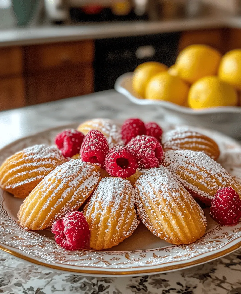 Madeleines, the charming little shell-shaped cakes, are a beloved treat that hails from the picturesque region of Commercy in France. These delightful morsels are as much a staple of French patisserie as they are a symbol of nostalgia for many. Their elegant shape and tender crumb make them perfect for pairing with tea or coffee, or even as a light dessert for special occasions. What sets our Zesty Lemon Raspberry Madeleines apart is their unique flavor combination that infuses the classic madeleine with a refreshing twist. The bright notes of lemon combined with the sweet-tart essence of raspberries elevate this traditional treat to a new level, making them a standout choice for any gathering or simply to enjoy at home.