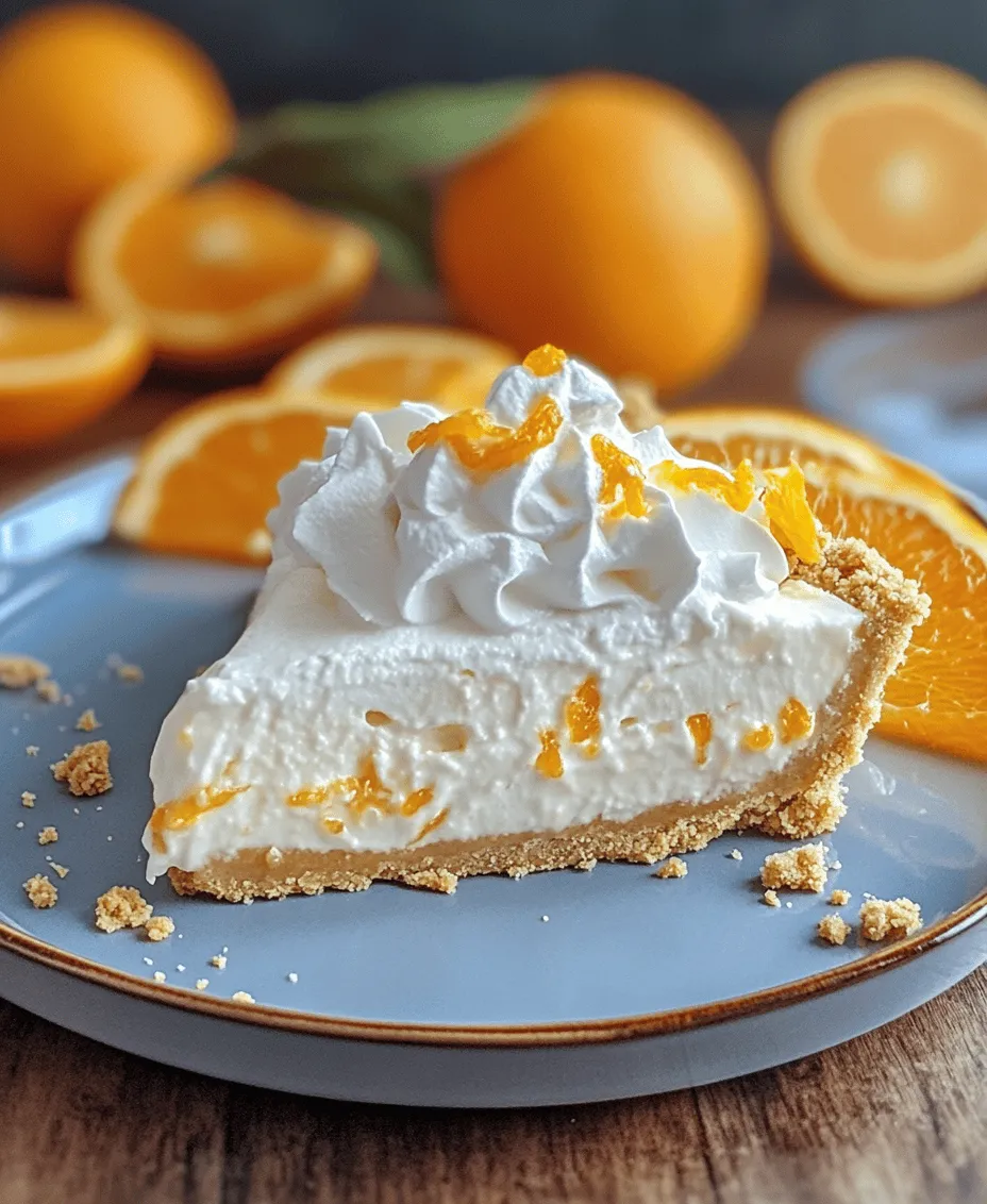 This pie shines during the summer months, making it an ideal dessert to serve at backyard barbecues, picnics, or pool parties. Its lightness ensures that it won’t weigh you down after a hearty meal, and the vibrant flavors are perfect for cooling off on a hot day. Additionally, the No-Bake Orange Creamsicle Pie can be a delightful choice for festive gatherings, such as birthday parties, where its cheerful appearance and delicious taste can bring a smile to anyone's face.