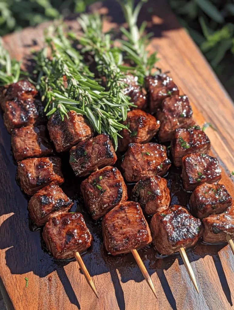 When it comes to culinary delights that satisfy both the palate and the eye, Savory Herb-Infused Beef Skewers are a standout choice. This dish has become increasingly popular at barbecues, gatherings, and even as a weeknight dinner option for families looking to elevate their meal experience without extensive effort. The magic lies in the tender pieces of beef sirloin, marinated in a carefully crafted blend of aromatic herbs and spices that infuse each bite with a symphony of flavors.