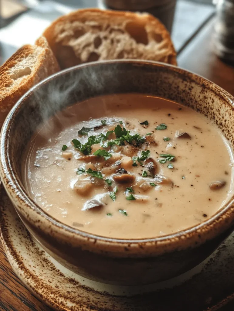 There’s something undeniably comforting about a warm bowl of creamy mushroom soup. This classic dish has been a staple in many households for generations, revered for its rich, velvety texture that soothes the soul. Whether you're seeking a cozy meal on a chilly evening or a sophisticated starter for a dinner party, mushroom soup fits the bill perfectly. Its versatility allows it to shine in a variety of settings, making it a beloved choice for both casual gatherings and elegant affairs.