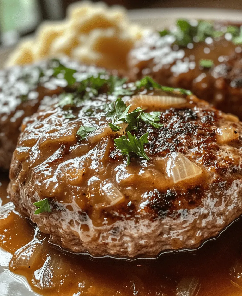 Step into the comforting world of home-cooked meals with this Savory Hamburger Steak with Onion Gravy recipe. This beloved classic not only evokes nostalgia but also brings warmth to the dinner table. Picture this: juicy hamburger steaks topped with a rich, flavorful onion gravy that seeps into every bite. It's an ideal dish for family dinners or a cozy night in, as it not only satisfies the palate but also warms the heart.