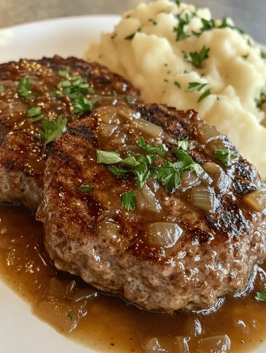 Step into the comforting world of home-cooked meals with this Savory Hamburger Steak with Onion Gravy recipe. This beloved classic not only evokes nostalgia but also brings warmth to the dinner table. Picture this: juicy hamburger steaks topped with a rich, flavorful onion gravy that seeps into every bite. It's an ideal dish for family dinners or a cozy night in, as it not only satisfies the palate but also warms the heart.