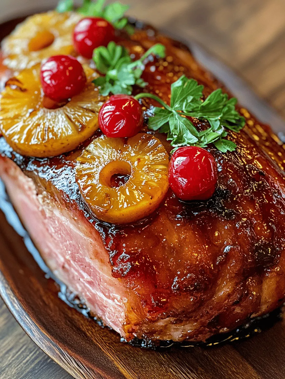 When it comes to festive meals, few dishes command as much attention and admiration as baked ham. The Sweet & Savory Baked Ham with Pineapple Delight is a delightful fusion of flavors that captures the essence of holiday gatherings and special occasions. This dish features the perfect balance of sweetness and savory notes, making it a true crowd-pleaser. While the savory notes come from the rich, succulent ham, the sweet elements are brought forth by a luscious glaze that combines brown sugar, honey, and pineapple juice, resulting in a mouthwatering experience that pairs beautifully with the salty richness of the meat.