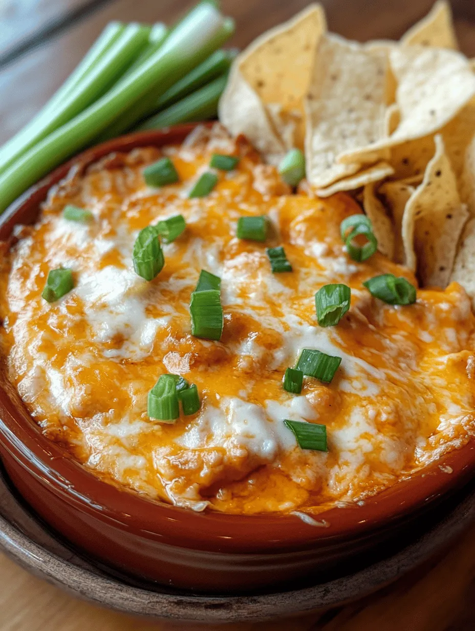 Discover the ultimate comfort food with this Spicy Buffalo Chicken Dip Delight. Perfect for game day, parties, or cozy nights in, this creamy and zesty dip is sure to impress your family and friends. Featuring tender shredded chicken combined with a rich blend of cheeses and a kick of hot wing sauce, this recipe is not only easy to make but also packed with flavor. Whether you’re hosting a gathering or just looking for a delicious snack to enjoy while binge-watching your favorite show, this dip is the answer to your cravings.