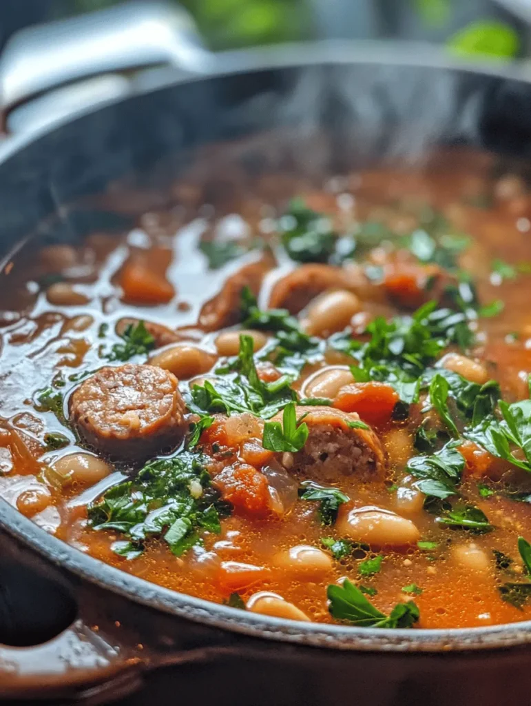 There's something undeniably comforting about a warm bowl of homemade soup, especially as the seasons change and the temperature drops. A steaming serving of Sausage & White Bean Soup can evoke feelings of coziness and satisfaction, making it the perfect dish for family gatherings, casual weeknight dinners, or meal prep for busy days ahead. This soup is not just about warmth; it’s a versatile recipe that allows for creativity and adaptation based on what you have on hand. Whether you prefer a mild flavor or enjoy a spicy kick, this soup can be tailored to suit your taste.