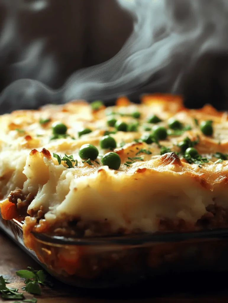 Shepherd's Pie is more than just a meal; it's a warm embrace on a plate. This classic comfort food has been cherished for generations, offering a delightful combination of flavors and textures that evokes feelings of home. With its savory meat filling topped with creamy mashed potatoes, Shepherd's Pie not only satiates hunger but also nurtures the soul. As life often becomes busy and fast-paced, the importance of homemade meals stands out as a beacon of warmth and connection. Preparing and sharing a dish like Shepherd's Pie can bring family and friends together, making it perfect for both family gatherings and cozy weeknight dinners.