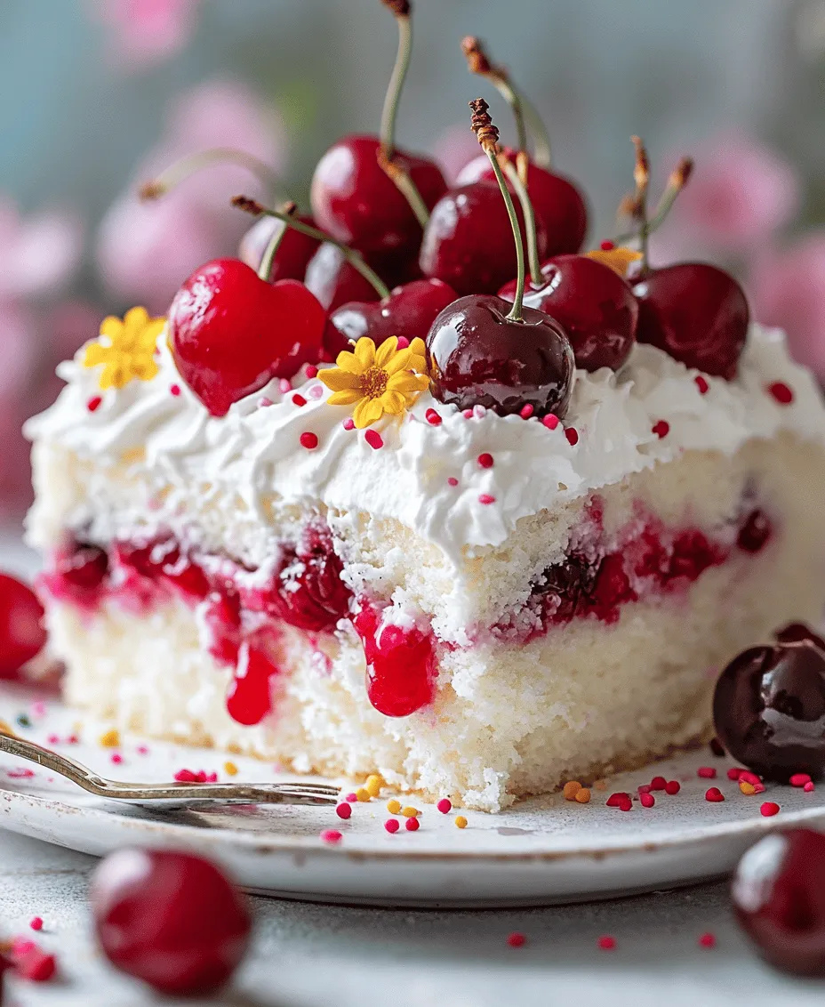 If you’re in search of a dessert that is not only delicious but also visually stunning and easy to prepare, look no further than Cherry Poke Cake. This delightful treat combines the moistness of a cake with the sweet and tangy flavor of cherries, making it an irresistible choice for any occasion. Whether you’re celebrating a birthday, hosting a summer barbecue, or simply indulging in a sweet craving after dinner, Cherry Poke Cake is sure to impress your guests and satisfy your taste buds.