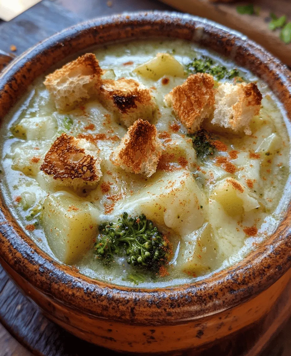 At the heart of this soup lies fresh broccoli, a cruciferous vegetable renowned for its impressive nutritional profile. Rich in vitamins C, K, and A, broccoli is a powerhouse of nutrients that supports immune function, promotes healthy skin, and aids in bone health. Additionally, its high fiber content contributes to digestive health, making it an excellent addition to any meal. When choosing broccoli for this recipe, opt for firm, vibrant green florets with minimal yellowing, as this indicates freshness and optimal flavor.
