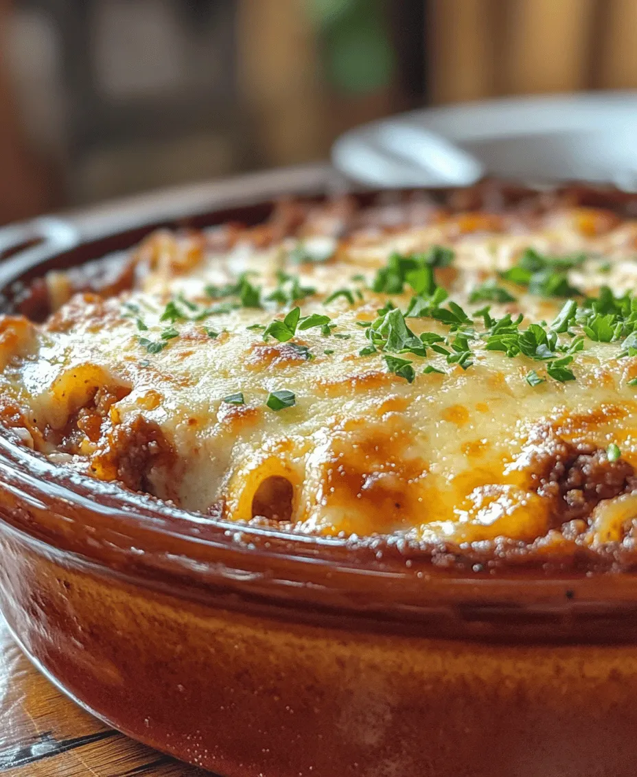 When it comes to comforting, hearty meals, few dishes can compare to Cheesy Baked Mostaccioli. This delightful pasta dish is not only a crowd-pleaser but also perfect for family gatherings, potlucks, or even a cozy weeknight dinner. Picture layers of al dente pasta enveloped in a rich, savory meat sauce and generously topped with a blend of creamy cheeses that melt into a bubbly, golden topping. It’s the kind of dish that warms both the heart and the stomach, making it an instant favorite among both children and adults.