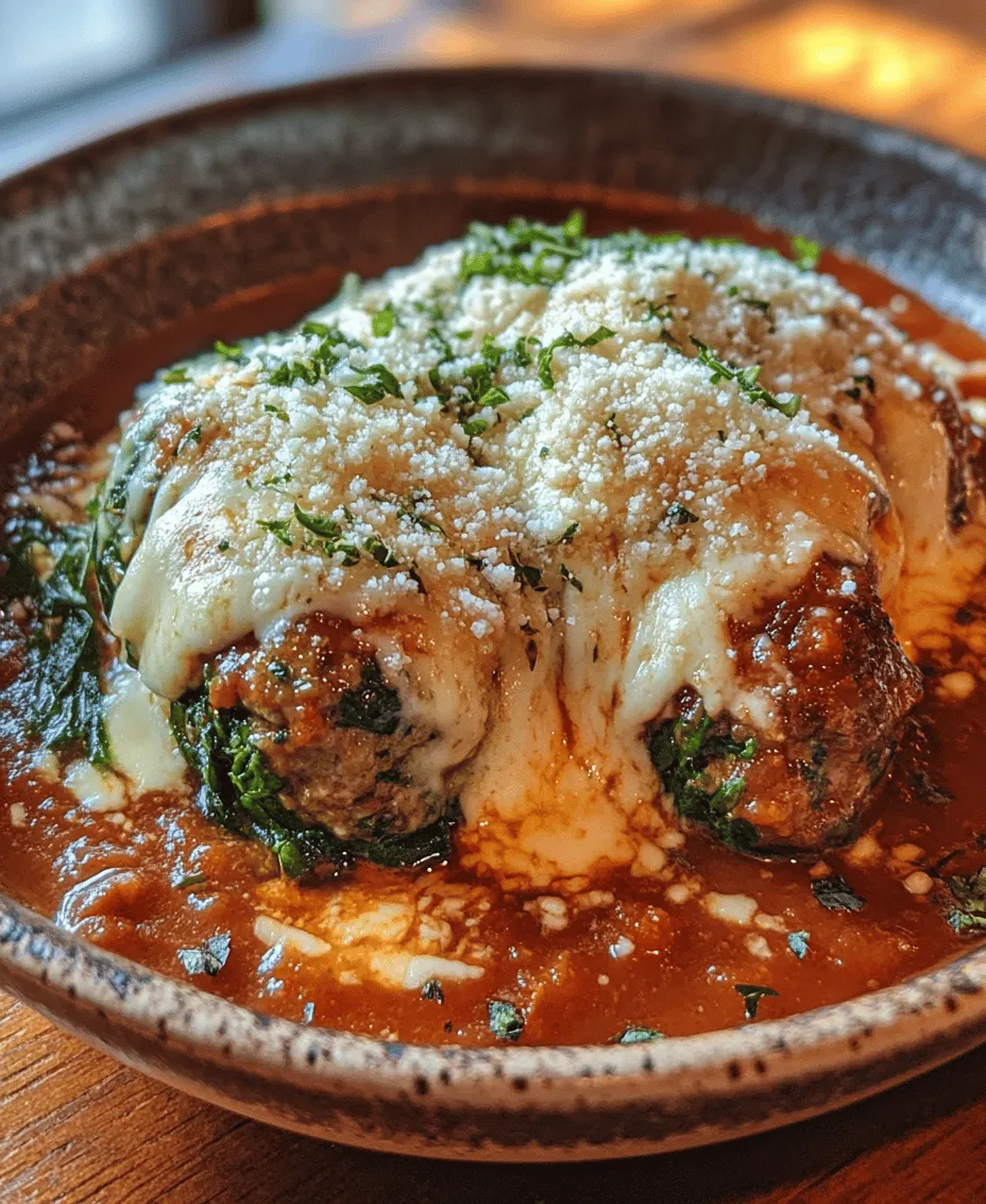 Spinach has often been celebrated for its health benefits, and when paired with the savory profiles of garlic and meat, it creates a culinary masterpiece that is both wholesome and indulgent. The earthy taste of spinach complements the rich flavors of ground beef and pork, while garlic adds an aromatic quality that elevates the dish to new heights. The addition of mozzarella not only enhances the flavor but also introduces a delightful creaminess that contrasts beautifully with the hearty meatballs.