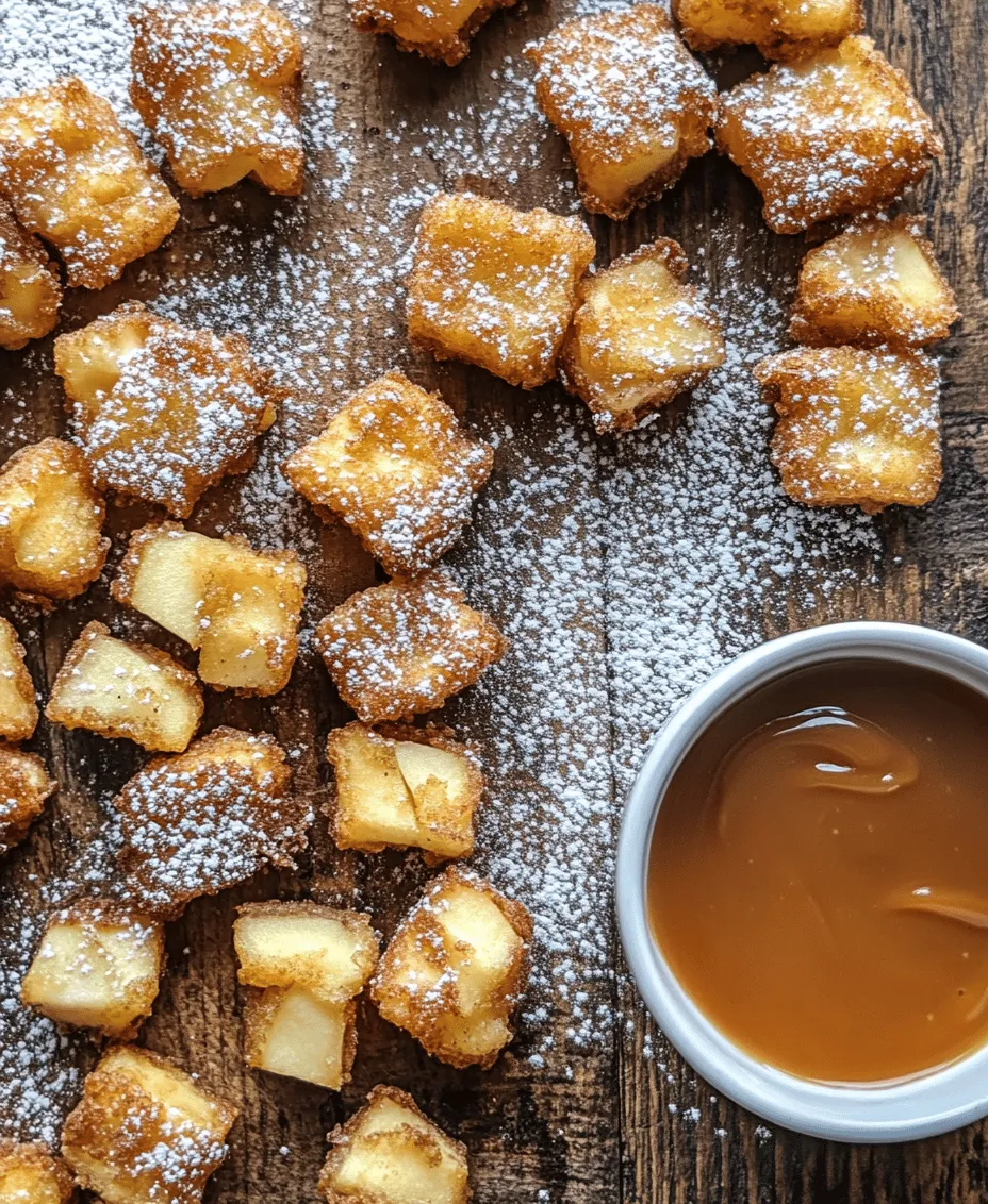 To create the perfect Sweet & Spicy Apple Fritter Bites, start by mixing your dry ingredients. This step is crucial as it establishes the foundation for texture and flavor. In a large mixing bowl, combine all-purpose flour, granulated sugar, baking powder, cinnamon, nutmeg, and a pinch of salt. The sugar not only sweetens but also contributes to the structure, while the baking powder ensures your fritters rise and remain fluffy.
