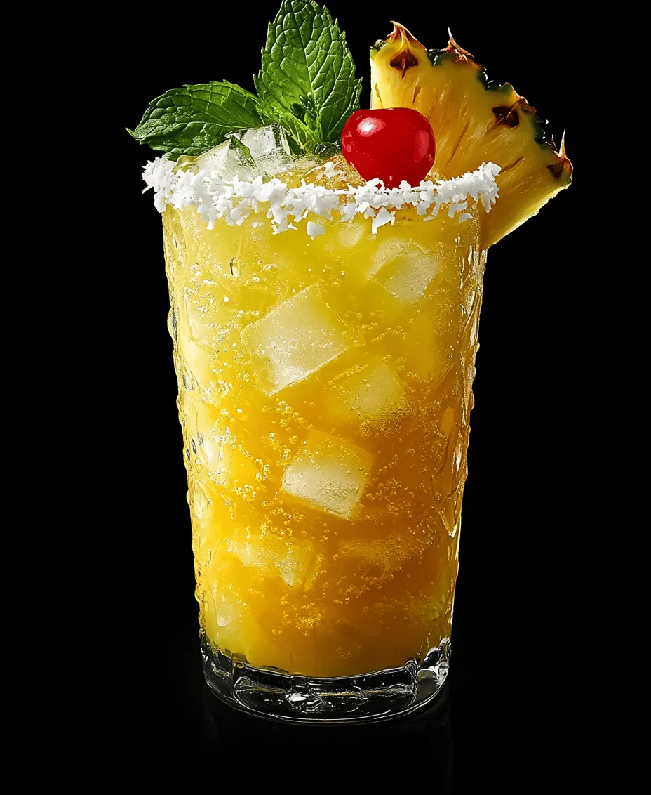 Embrace the tropical vibes with a refreshing drink that transports you to sun-soaked beaches and swaying palm trees: the Tropical Bliss Pineapple Coconut Italian Soda. This delightful beverage combines the sweet essence of fresh pineapple juice with the creamy richness of coconut, all elevated by the effervescent kick of soda water. Whether you're lounging by the pool, hosting a summer gathering, or simply treating yourself to a tropical escape at home, this Italian soda is sure to quench your thirst and delight your taste buds.