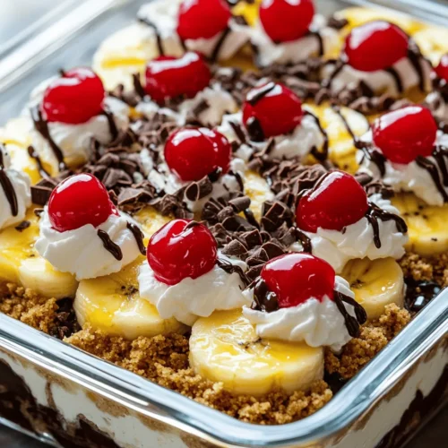 Looking for an irresistible dessert that perfectly captures the essence of summer while also being easy to prepare? Look no further than the No-Bake Banana Split Cake Delight. This delightful dessert is an ideal choice for warm-weather gatherings, birthday parties, or even a simple family dinner. Its combination of creamy textures, fruity flavors, and nostalgic vibes makes it a favorite among all ages.