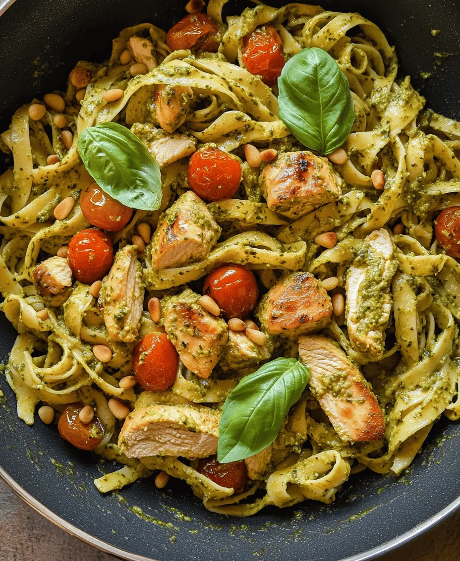 If you're searching for a delightful and comforting dish that combines rich flavors and satisfying textures, look no further than Creamy Chicken Pesto Pasta with Roasted Tomatoes and Pine Nuts. This dish offers a perfect harmony of creamy sauce, tender chicken, and vibrant roasted tomatoes, all topped off with the delightful crunch of toasted pine nuts. It’s an ideal meal for any occasion, whether you’re hosting a family dinner or looking for a quick weeknight recipe that feels indulgent.