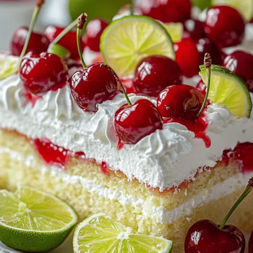 Poke cakes have taken the dessert world by storm, delighting taste buds with their unique texture and burst of flavors. This innovative cake style involves baking a cake, poking holes in it, and then soaking it with delicious syrups or fillings, allowing the flavors to meld beautifully. One standout in the poke cake family is the Cherry Limeade Poke Cake, a vibrant treat that captures the essence of summer with its refreshing cherry and lime flavors. Perfect for family gatherings, picnics, or any festive occasion, this cake not only tastes incredible but also boasts a stunning visual appeal that will impress your guests.