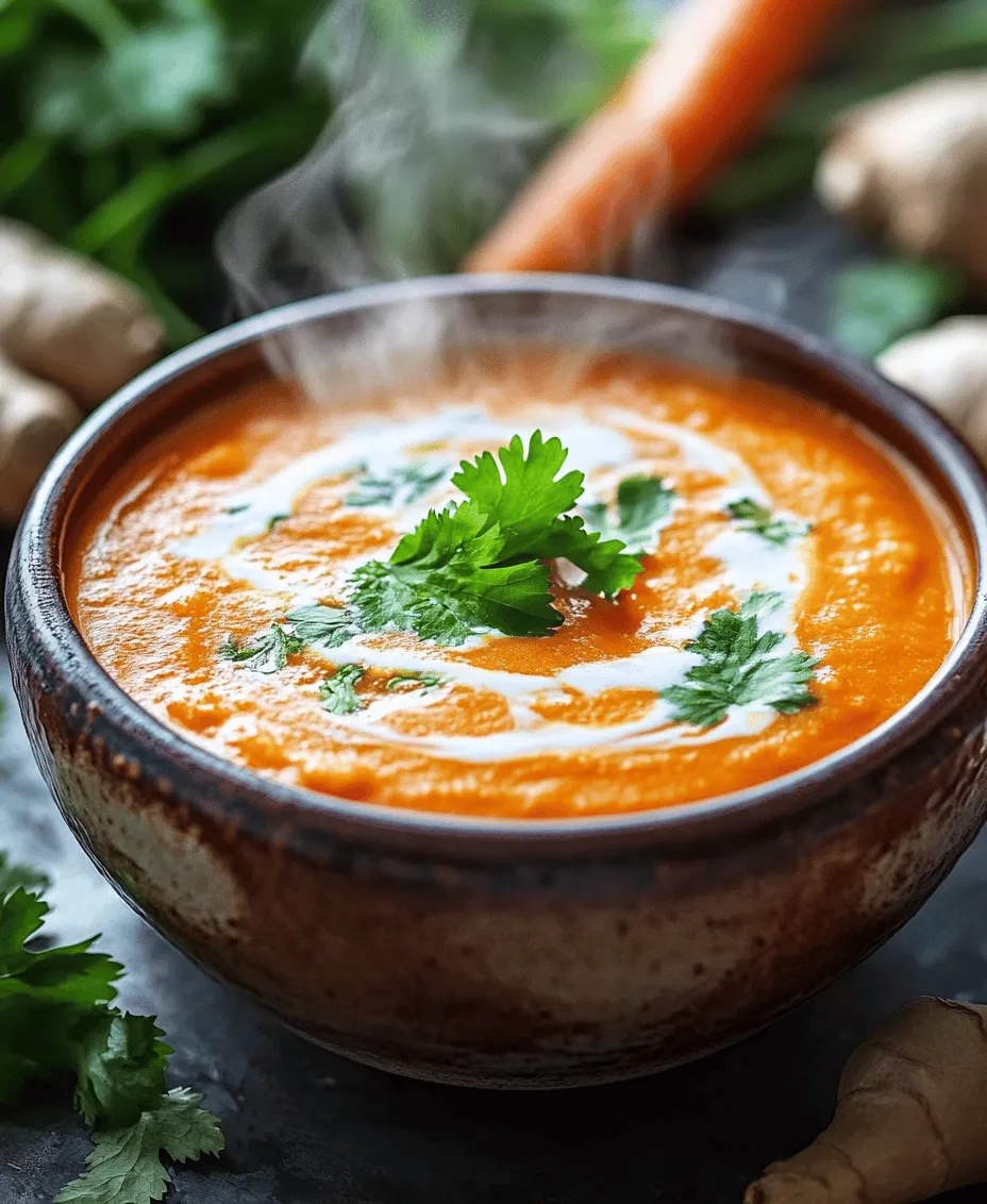 The Carrot Ginger Bliss Soup is not just a treat for the palate; it is also packed with nutritional benefits that make it a wise addition to your diet. Let’s dive deeper into the standout ingredients: carrots and ginger.