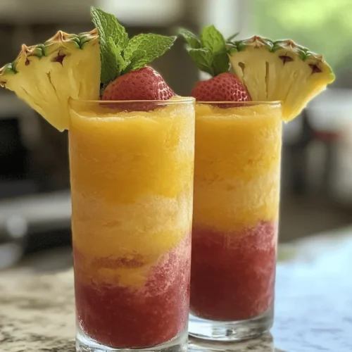 As the temperature rises and summer approaches, the craving for refreshing beverages becomes almost irresistible. Among the myriad of options available, slushies stand out as a quintessential summer treat, offering a perfect blend of cooling refreshment and delicious flavor. Their vibrant colors and icy textures not only make them delightful to sip on but also provide a fun way to enjoy your favorite fruits. This refreshing Pineapple Strawberry Swirled Slushies recipe combines the tropical sweetness of pineapple with the juicy tartness of strawberries, creating a delightful drink that is both satisfying and nutritious.