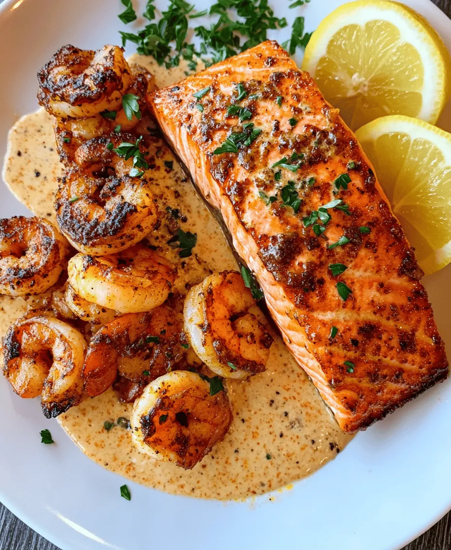 Cajun Shrimp and Salmon with Garlic Cream Sauce is a dish that brings together the rich, robust flavors of Cajun cuisine with the delicate, fresh tastes of seafood. This dish is not only a feast for the eyes but also a delightful treat for the palate, making it perfect for special occasions or a cozy dinner at home. The combination of succulent shrimp and flaky salmon, paired with a creamy garlic sauce, promises to deliver an explosion of flavor that will leave your guests asking for seconds.
