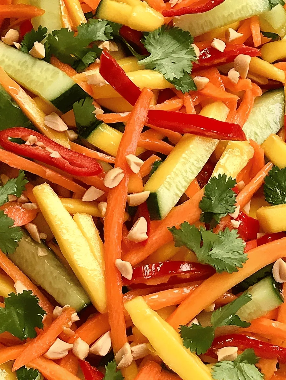 Thai cuisine is renowned for its vibrant flavors, combining sweet, sour, salty, and spicy elements in each dish. It’s a culinary adventure that excites the palate and showcases the freshness of ingredients. One standout dish in this rich tapestry of flavors is the Sweet & Spicy Thai Mango Salad. This refreshing salad embodies the essence of Thai cooking, offering a delightful contrast of textures and tastes.