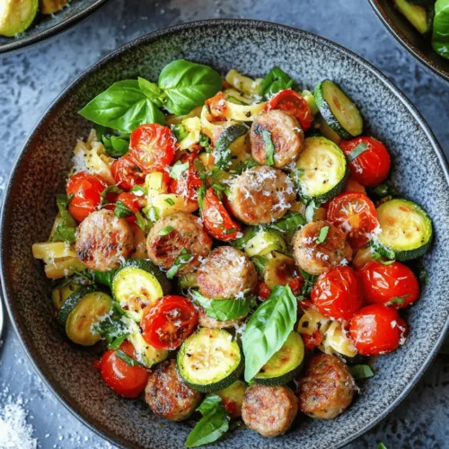 In the world of culinary delights, pasta holds a special place, beloved for its versatility and comforting nature. Among the myriad of pasta recipes available, Savory Chicken Sausages with Zucchini & Tomato Pasta stands out as a wholesome, flavorful dish that not only tantalizes the taste buds but also nourishes the body. This recipe is perfect for health-conscious individuals and families looking to enjoy a delicious meal without compromising on nutrition.