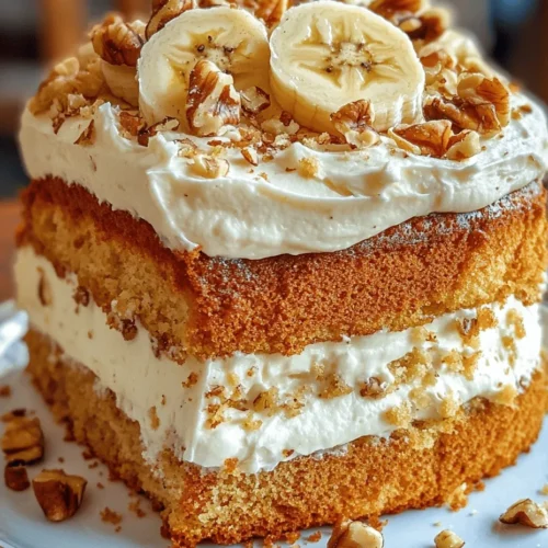 Welcome to the world of delightful desserts, where flavors and textures unite to create a truly unforgettable experience. Today, we are diving into the scrumptious realm of the Heavenly Banana Walnut Cream Cake. This decadent treat is not just a cake; it’s a celebration of sweet, ripe bananas paired with the earthy crunch of walnuts, all enveloped in a luscious cream cheese frosting that brings everything together harmoniously. Whether you’re celebrating a birthday, hosting a gathering, or simply indulging in a cozy family dessert night, this cake is sure to impress and satisfy.