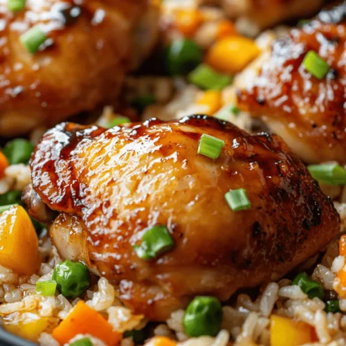 In today’s fast-paced world, finding a meal that is both quick to prepare and satisfying can be a challenge. Enter the One-Pan Bold Honey BBQ Chicken Rice, a delightful dish that checks all the boxes for a busy weeknight dinner. This recipe combines tender, juicy chicken thighs with fluffy rice, all enveloped in a rich and flavorful honey BBQ glaze. Not only is it delicious, but it also simplifies cleanup, as everything cooks together in a single pan.