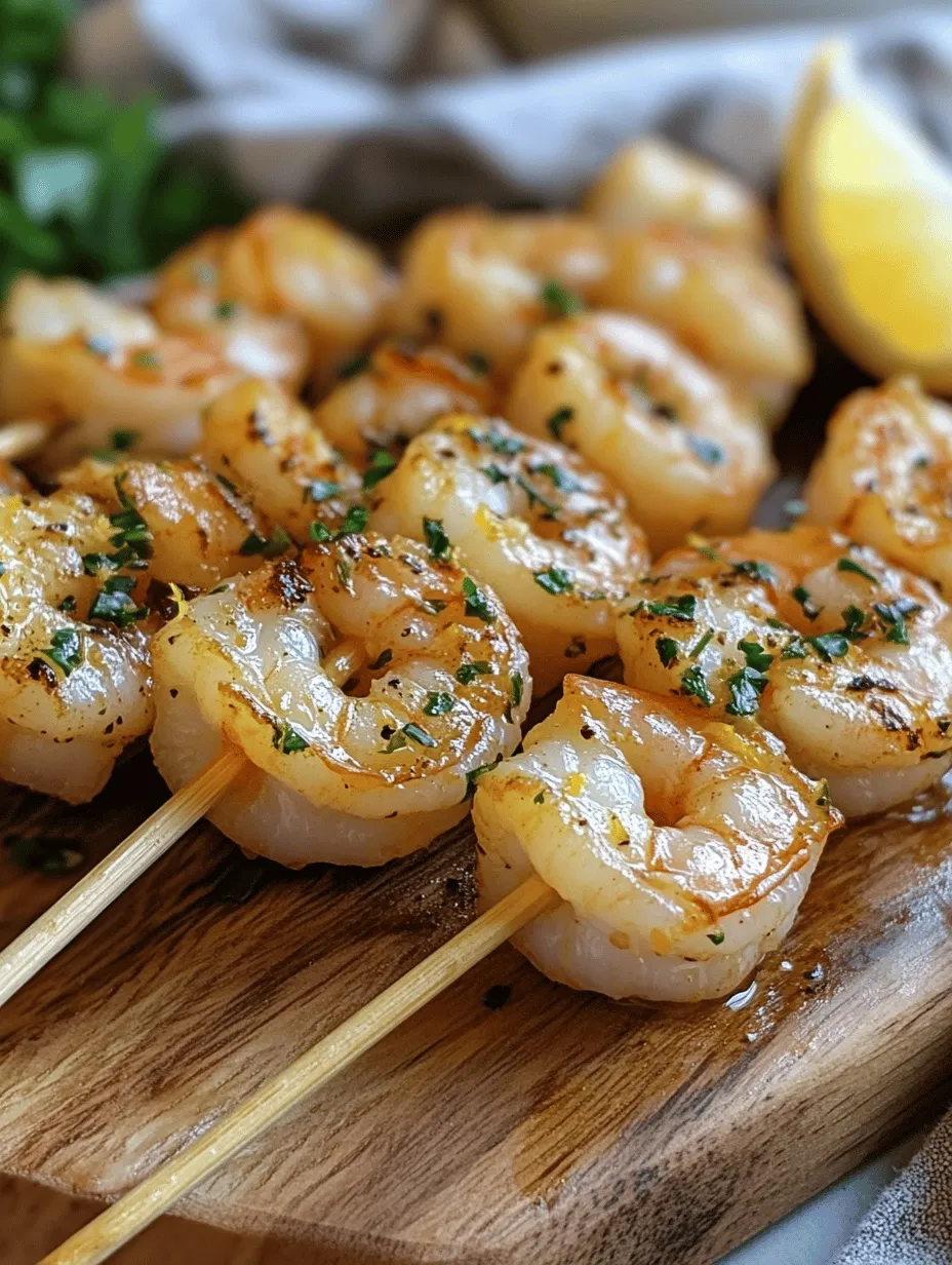 The magic of Grilled Lemon Herb Shrimp Skewers lies in their carefully selected ingredients. Each component plays a vital role, not just in terms of flavor, but also in creating a nutritious meal that everyone will enjoy.