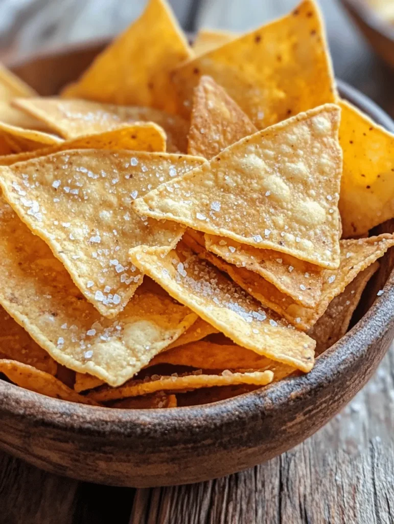 At the heart of any great tortilla chip recipe are the corn tortillas themselves. Corn tortillas are made from masa harina, a type of corn flour that is finely ground and treated with lime, giving them their distinctive flavor and texture. When choosing corn tortillas for your baked chips, look for options that are made with simple, wholesome ingredients and avoid those with added preservatives or artificial flavors.