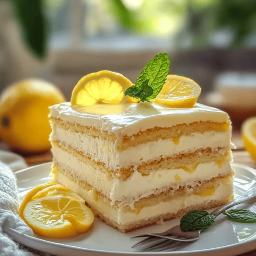 Italian desserts have long been celebrated for their vibrant flavors and elegant presentation, and the Italian Lemon Cream Cake Delight is no exception. This exquisite cake combines the zesty brightness of fresh lemons with the rich creaminess of mascarpone and heavy whipping cream, making it a standout choice for any gathering. Whether you are hosting a summer barbecue, celebrating a special occasion, or simply indulging in a delightful treat, this cake offers a refreshing balance of sweetness and tartness that is sure to impress.