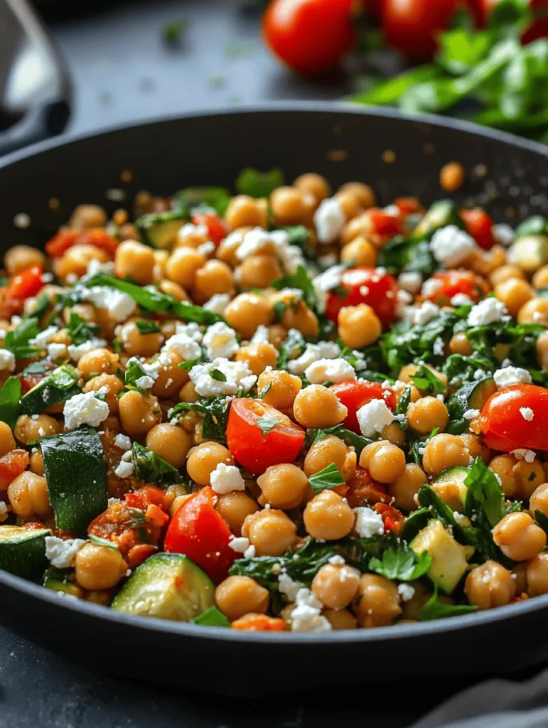 Discover the warm and inviting flavors of Mediterranean cuisine with this Cozy Mediterranean Chickpea Skillet recipe. Perfect for busy weeknights or leisurely weekend dinners, this dish combines wholesome ingredients and vibrant colors to create a nourishing meal that delights the senses. Packed with protein-rich chickpeas, fresh vegetables, and aromatic spices, this skillet dish is not only easy to prepare but also versatile, making it suitable for various dietary preferences.
