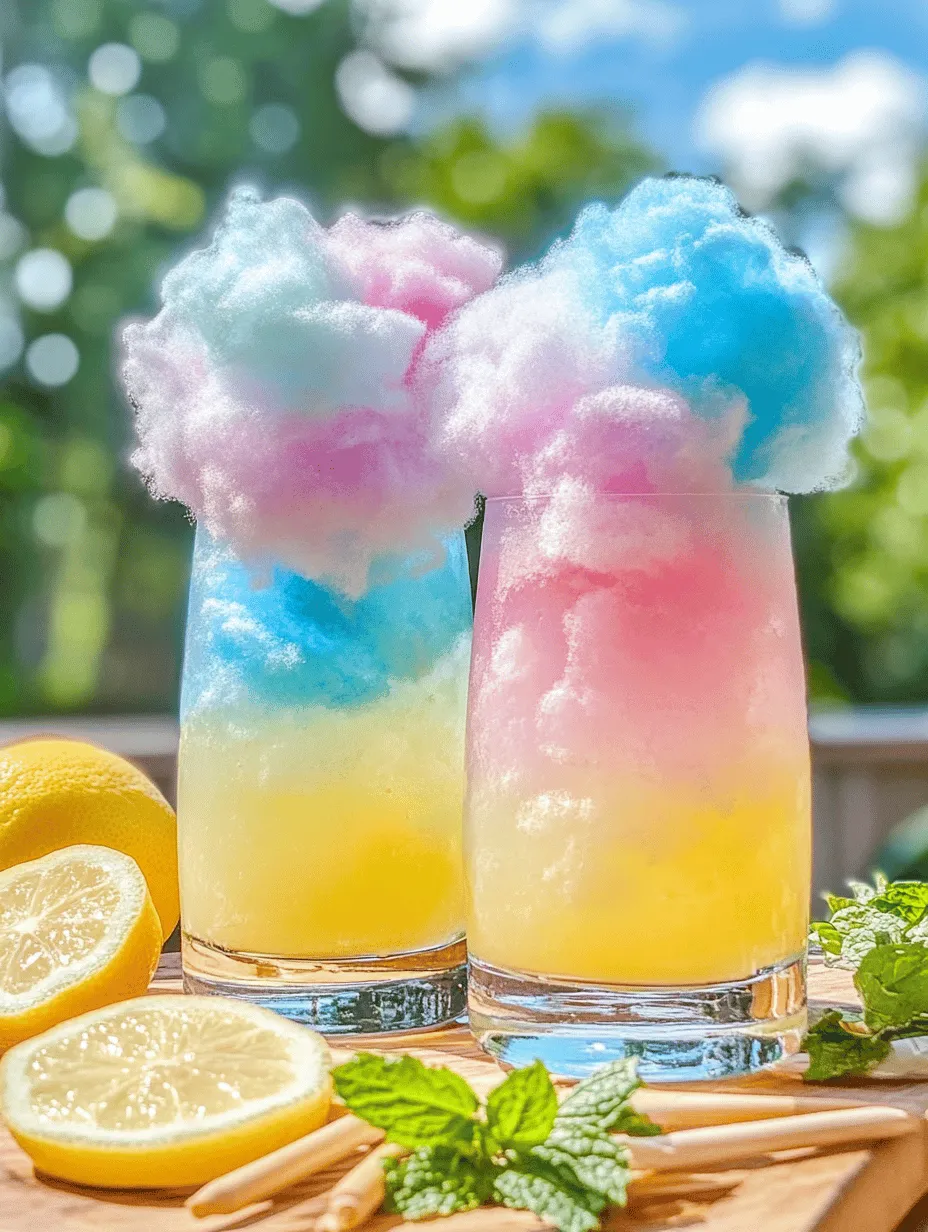 Cotton candy lemonade is a delightful, whimsical drink that combines the refreshing tang of lemonade with the sweet, fluffy nostalgia of cotton candy. This unique concoction is not only visually stunning but also a treat for the taste buds, making it perfect for summer gatherings, birthday parties, or any festive occasion. Imagine sipping on a vibrant, pastel-colored drink that transports you back to childhood fairs and summer carnivals—this is what cotton candy lemonade offers.