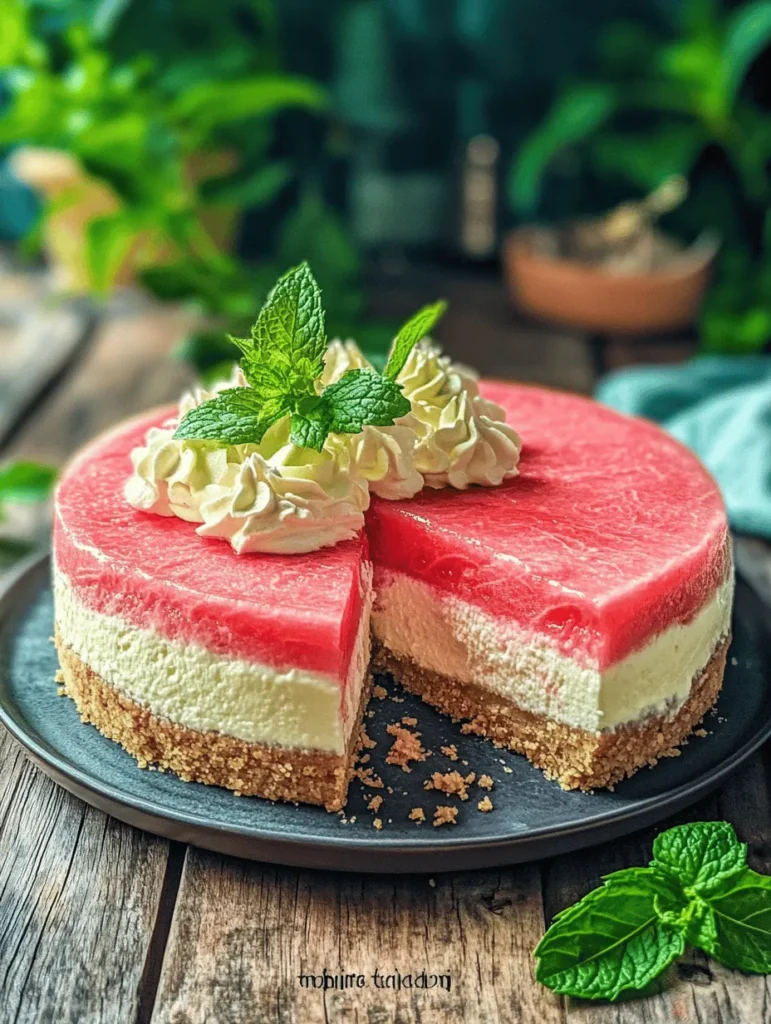 As the days grow longer and the temperatures rise, there's nothing quite like indulging in a refreshing summer dessert that captures the essence of the season. Summer is synonymous with vibrant fruits, sunshine, and of course, the joy of sharing delicious treats with friends and family. Among the myriad of desserts that come to mind, Watermelon Cheesecake stands out as an innovative and delightful option that combines the creamy richness of cheesecake with the fruity freshness of one of summer's favorite melons. This unique dessert not only tantalizes the taste buds but also offers a visual feast, perfect for summer gatherings, barbecues, or simply a sweet indulgence on a hot day.