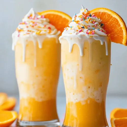 As the warm days of summer approach, there's nothing quite like indulging in a refreshing treat to cool down. The Sunny Orange Creamsicle Milkshake embodies the essence of summer with its vibrant flavors and creamy texture. This delightful concoction combines the sweetness of vanilla ice cream with the zesty brightness of freshly squeezed orange juice, creating a nostalgic experience that echoes childhood memories of ice cream truck visits.