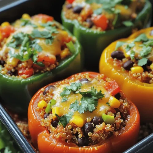 Quinoa-stuffed bell peppers are a colorful and nutritious dish that brings both flavor and health to your table. This vibrant meal not only captivates the eyes with its array of colors but also delights the palate with a delicious blend of textures and tastes. The appeal of quinoa-stuffed bell peppers lies in their versatility; they can serve as a wholesome vegetarian main course, a hearty side dish, or a nourishing meal prep option throughout the week.