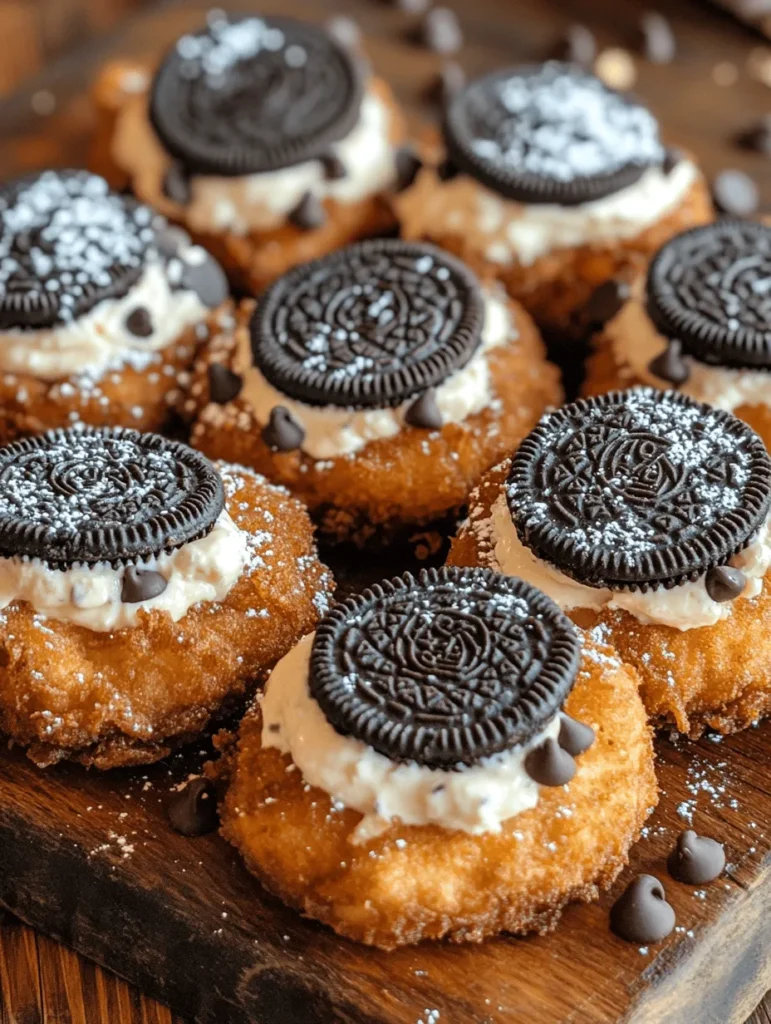 In the world of desserts, few combinations can rival the indulgence of cookies and cream, especially when it comes to the beloved Oreo cookie. Now, imagine taking this classic treat one step further by transforming it into a deep-fried delight: Cookies & Cream Cheesecake Deep Fried Oreos. This decadent dessert perfectly marries the rich, creamy flavor of cheesecake with the crunchy texture of Oreos, all enveloped in a crispy, golden batter.
