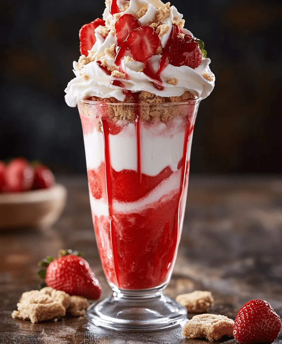 Welcome to the delightful world of desserts, where we embark on a flavorful journey that takes us beyond traditional sweets. Today, we introduce you to a modern twist on a classic treat: the Strawberry Shortcake Milkshake. This indulgent drink is not just a milkshake; it is a celebration of summer's fresh bounty, blending the luscious flavors of ripe strawberries, creamy vanilla ice cream, and crunchy shortbread cookies. It’s a refreshing beverage that can be enjoyed on a sunny afternoon or as a sweet indulgence any time of the year.