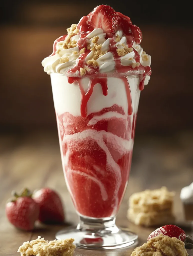 Welcome to the delightful world of desserts, where we embark on a flavorful journey that takes us beyond traditional sweets. Today, we introduce you to a modern twist on a classic treat: the Strawberry Shortcake Milkshake. This indulgent drink is not just a milkshake; it is a celebration of summer's fresh bounty, blending the luscious flavors of ripe strawberries, creamy vanilla ice cream, and crunchy shortbread cookies. It’s a refreshing beverage that can be enjoyed on a sunny afternoon or as a sweet indulgence any time of the year.