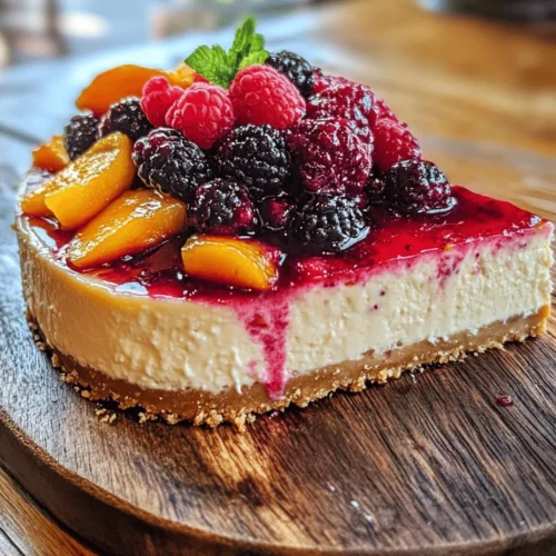 To create a truly exceptional Summer Berry Peach Cheesecake, it is crucial to use fresh, high-quality ingredients. The flavors of this dessert hinge on the freshness of the fruits and the quality of the dairy products. Here’s a closer look at the key components of this delightful recipe: