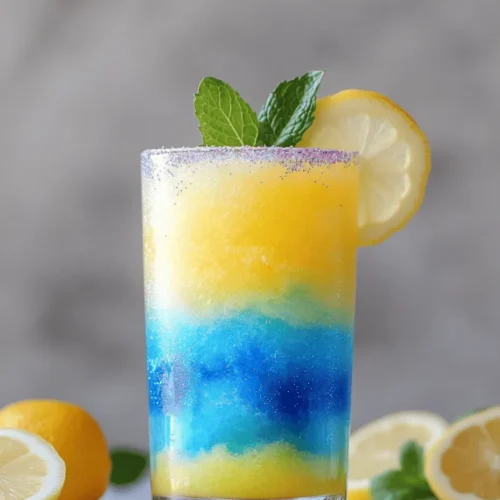 As the sun shines brighter and temperatures rise, nothing quite quenches your thirst like a refreshing drink that dazzles both the eyes and the palate. Enter the *Mermaid Lemonade Slushy Drink*, a vibrant and whimsical beverage that captures the enchanting essence of summer. With its stunning layers of blue and pink, this colorful slushy not only tastes delightful but also serves as a feast for the eyes, making it the perfect addition to summer gatherings, parties, and themed events. Imagine serving up this eye-catching drink at a beach party, a birthday celebration, or even just a cozy backyard get-together!