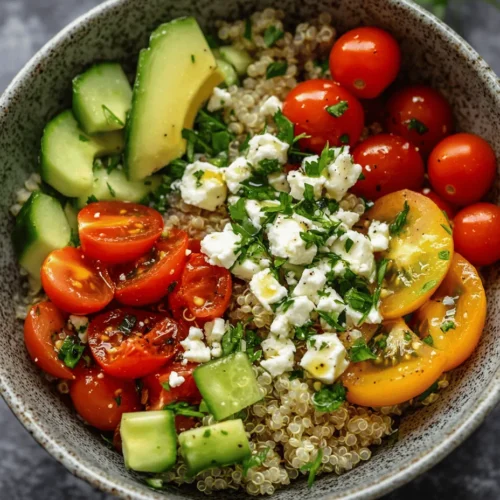 At the heart of the Zesty Lemon Herb Quinoa Bowl is quinoa, often hailed as a superfood. This ancient grain, which originates from the Andean region of South America, boasts a nutritional profile that makes it a staple for those following various diets, including vegan and gluten-free.