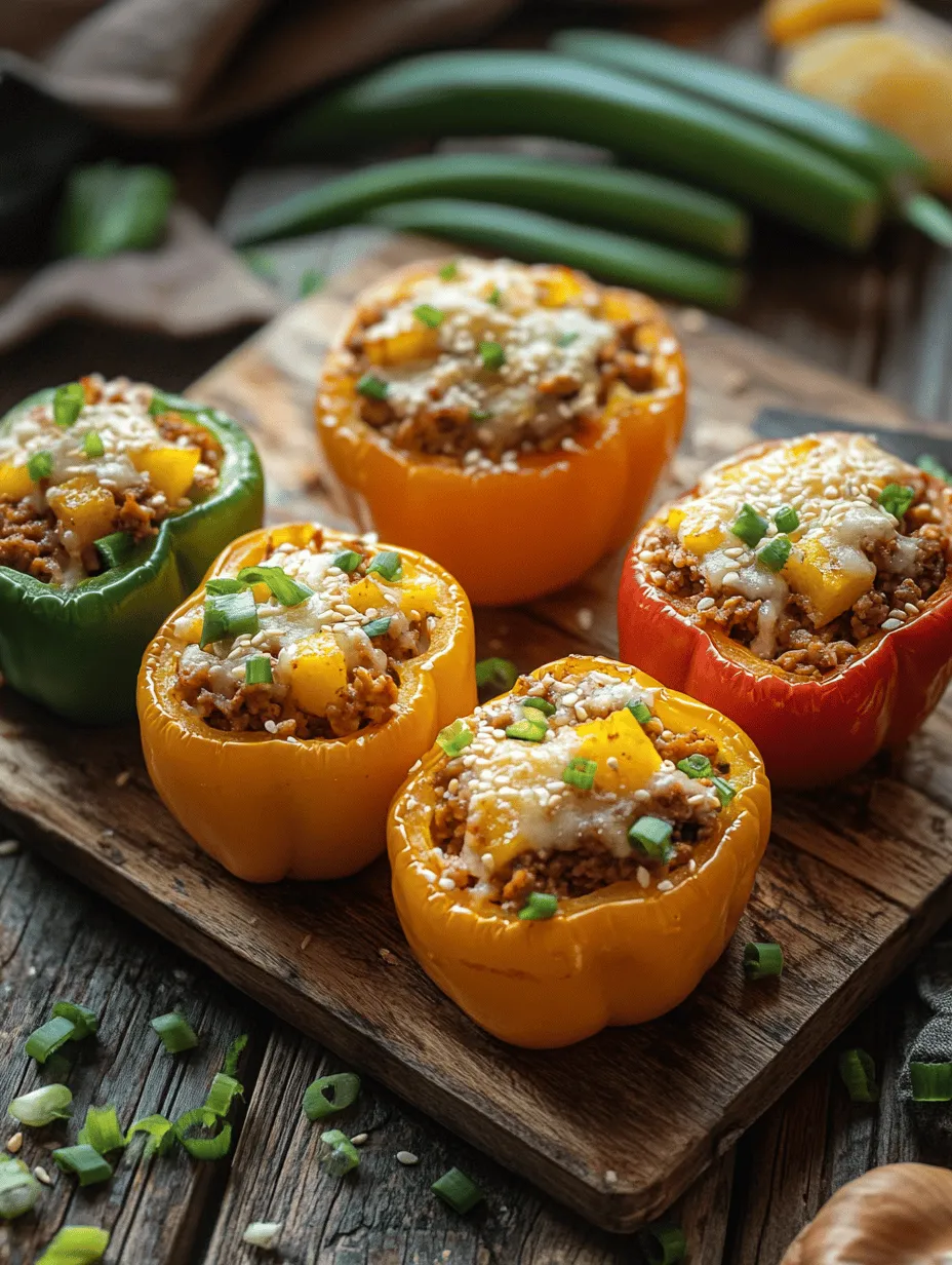 In the world of culinary creations, few dishes can capture vibrant flavors and colorful presentations quite like Teriyaki Pineapple Chicken Stuffed Peppers. This delightful recipe combines the savory notes of ground chicken and the sweetness of fresh pineapple, all encased in tender bell pepper shells. It’s a harmonious blend of sweet and savory that tantalizes the taste buds and brings a burst of color to your dinner table.