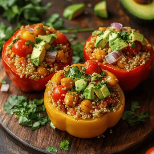 Stuffed peppers are a culinary classic that transcends cultures and cuisines, offering a delightful way to enjoy a healthy and filling meal. Whether you’re exploring the Mediterranean flavors of Greek stuffed peppers or the savory spices of Mexican variations, these vibrant creations are as versatile as they are nutritious. Today, we’ll dive into a particularly enticing recipe: Zesty Quinoa & Chickpea Stuffed Peppers. This dish is perfect for health-conscious individuals seeking a nourishing vegetarian option that doesn't compromise on flavor.