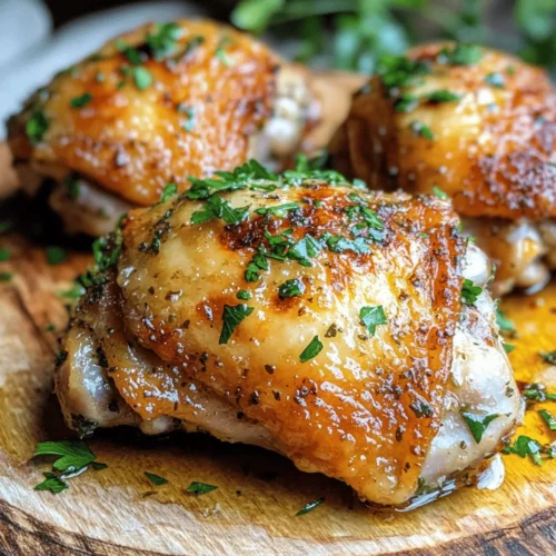When it comes to satisfying meals that are both delicious and easy to prepare, few dishes can rival Herb-Crusted Garlic Butter Chicken Thighs. This dish brings together the rich flavors of garlic and fresh herbs, enveloping tender chicken thighs in a scrumptious, herby crust. Perfect for a cozy family dinner or an elegant gathering, this recipe not only showcases the beauty of home-cooked meals but also highlights the joy of using simple, quality ingredients to create something truly special.